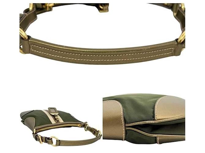 Saffiano Borsa a Spalla Prada Verde Khaki Cachi - vista 6
