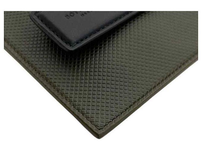 Clutch in pelle Bottega Veneta Nero Verde Cachi - vista 10