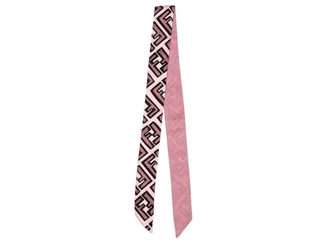 Zucca Sciarpa lunga in seta Fendi rosa - vista 2