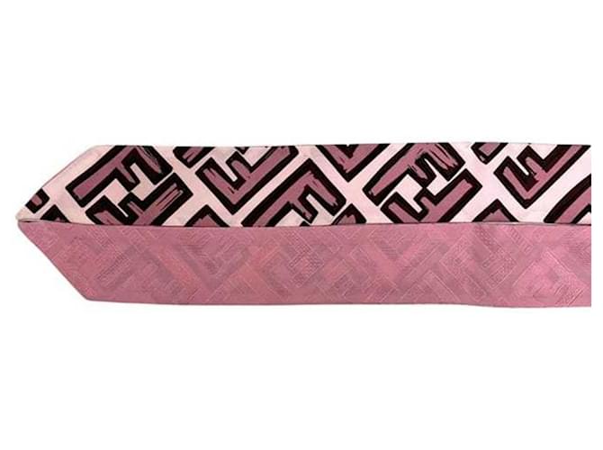 Zucca Sciarpa lunga in seta Fendi rosa - vista 5