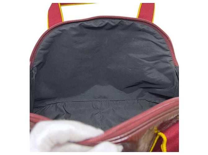Borsa Boston Miu Miu Bordeaux e Giallo in Pelle Lucida Bordò - vista 4