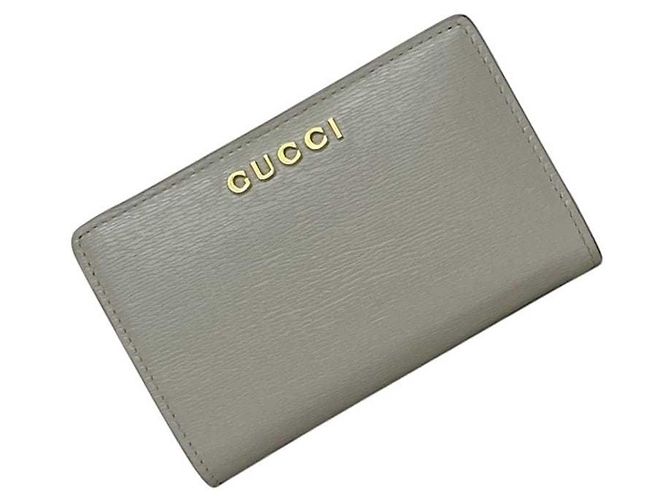 Cartera de doble pliegue gris Gucci Castaño - vista 2