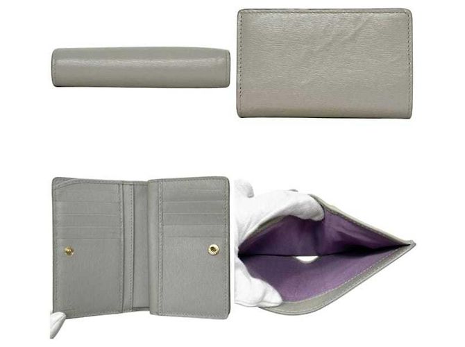 Cartera de doble pliegue gris Gucci Castaño - vista 3