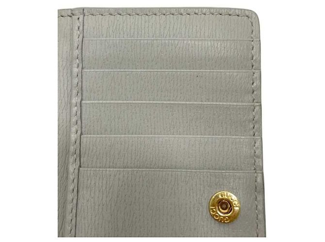 Cartera de doble pliegue gris Gucci Castaño - vista 8