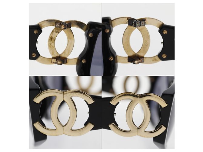 Logo CC Chanel in plastica Nero - vista 7
