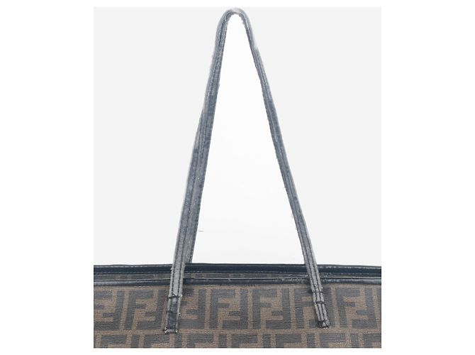 Fendi 2000s Zucca Canvas Roll Shopper Handtasche Braun - Ansicht 6