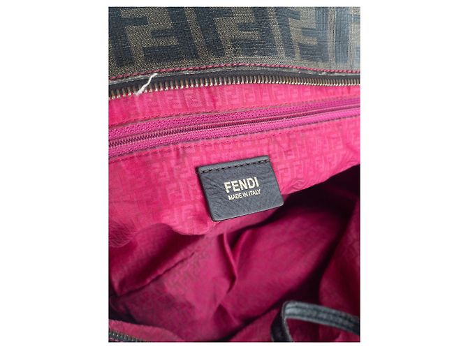 Fendi 2000s Zucca Canvas Roll Shopper Handtasche Braun - Ansicht 8