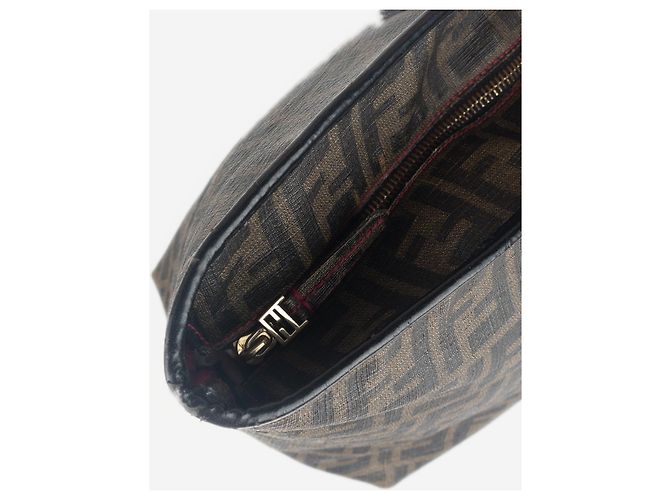 Fendi 2000s Zucca Canvas Roll Shopper Handtasche Braun - Ansicht 9