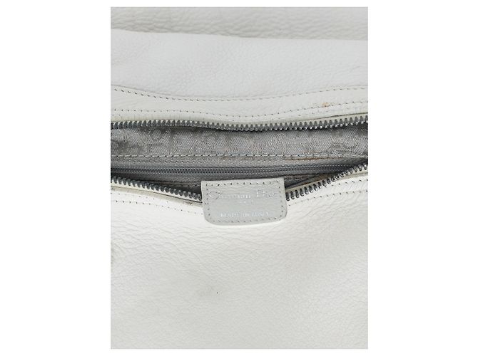 Dior da Galliano SS06 'Gaucho' Whipstitch Double Saddle Shoulder Bag Bianco - vista 9
