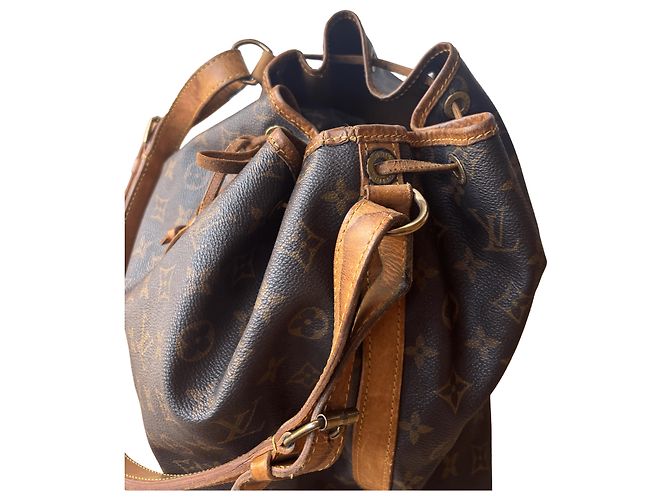 Noe Borsa a mano Louis Vuitton Noé Beige Pelle e Tela - vista 3