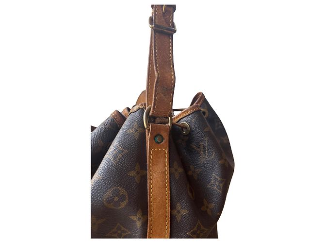 Noe Borsa a mano Louis Vuitton Noé Beige Pelle e Tela - vista 4