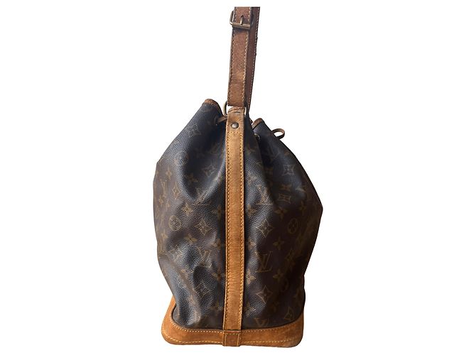 Noe Borsa a mano Louis Vuitton Noé Beige Pelle e Tela - vista 5