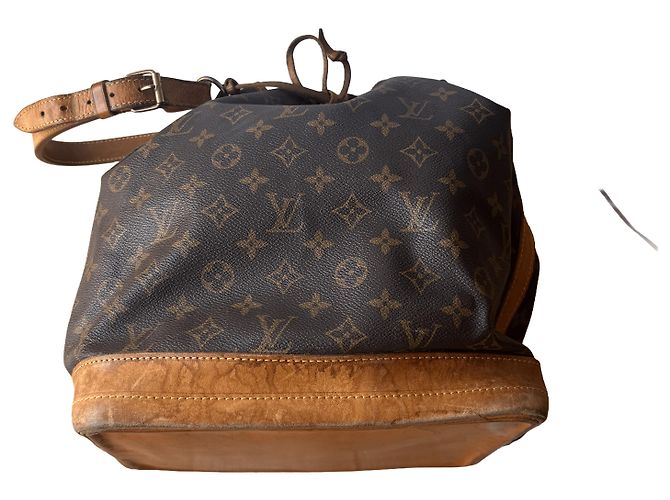Noe Borsa a mano Louis Vuitton Noé Beige Pelle e Tela - vista 6