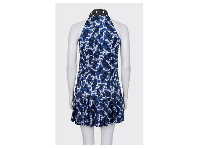 Louis Vuitton Blauer Seidenrock & Oberteil Set Gr. 36 Gebraucht - Ansicht 3