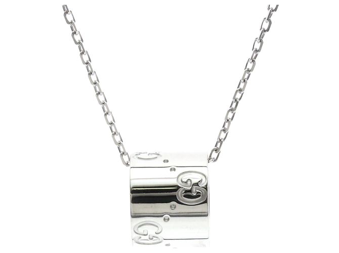 Collana Gucci Icon in oro bianco 18K Argento - vista 2