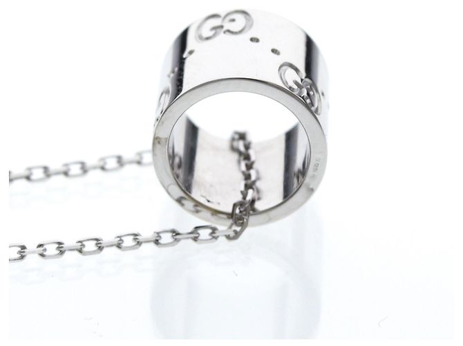 Collana Gucci Icon in oro bianco 18K Argento - vista 4