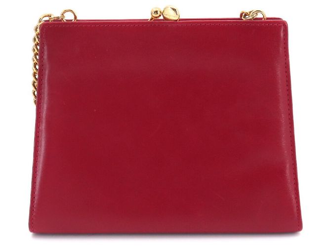 Borsa a Spalla Vara Chain Salvatore Ferragamo Rosso - vista 2