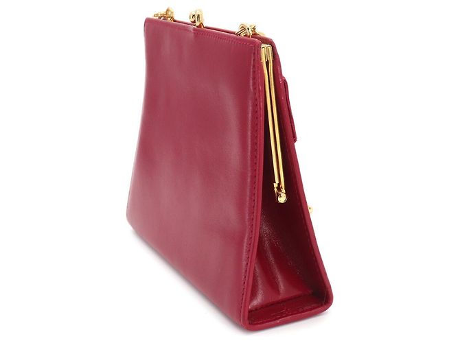 Borsa a Spalla Vara Chain Salvatore Ferragamo Rosso - vista 3