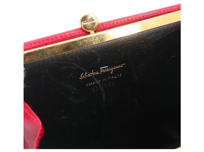 Borsa a Spalla Vara Chain Salvatore Ferragamo Rosso - vista 8