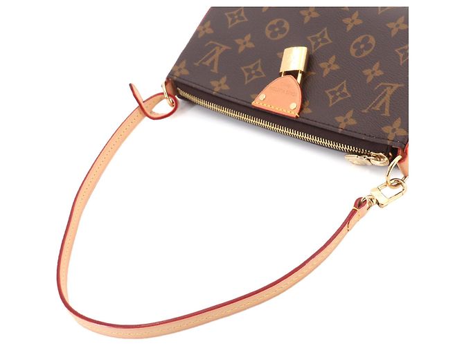 Borsa Louis Vuitton Monogram Pochette Tirette Mini Marrone - vista 5