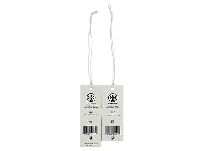 Cartera larga redondeada Tory Burch Negro Blanco - vista 11