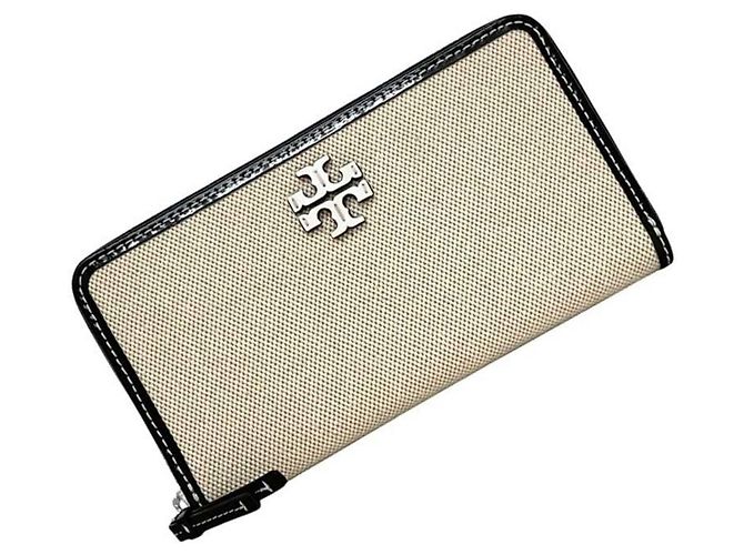 Cartera larga redondeada Tory Burch Negro Blanco - vista 2