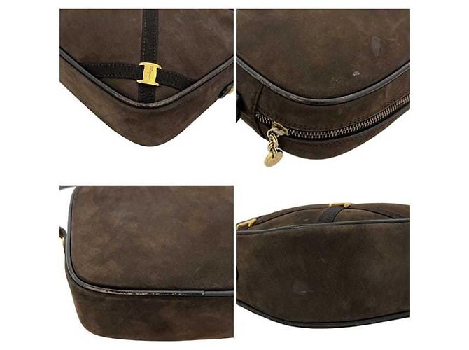 Borsa a tracolla Vara Salvatore Ferragamo Marrone - vista 11