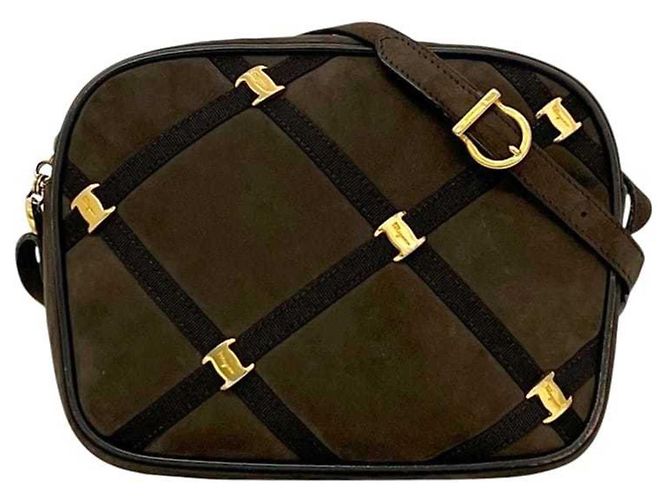 Borsa a tracolla Vara Salvatore Ferragamo Marrone - vista 2