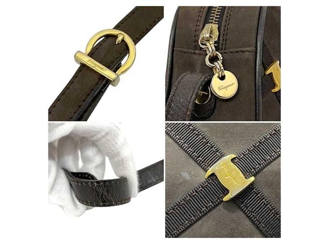 Borsa a tracolla Vara Salvatore Ferragamo Marrone - vista 5