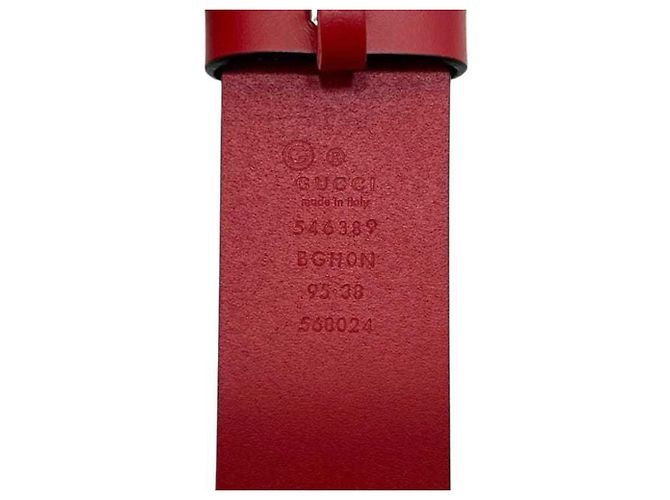 Gucci Red Leather Belt - view 10