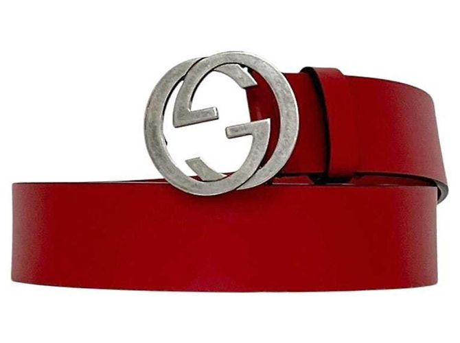 Gucci Red Leather Belt - view 2