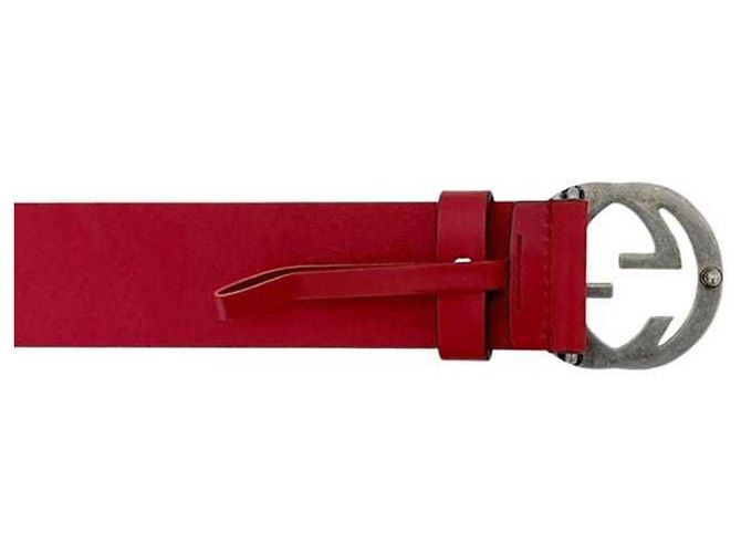 Gucci Red Leather Belt - view 5