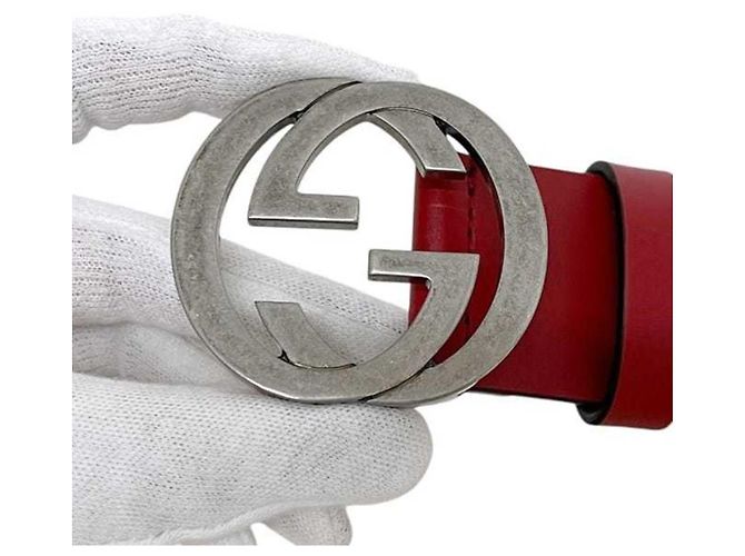Gucci Red Leather Belt - view 8