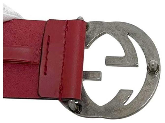 Gucci Red Leather Belt - view 9