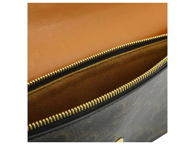 Céline Clutch con tracolla Celine Triomphe Marrone scuro - vista 9