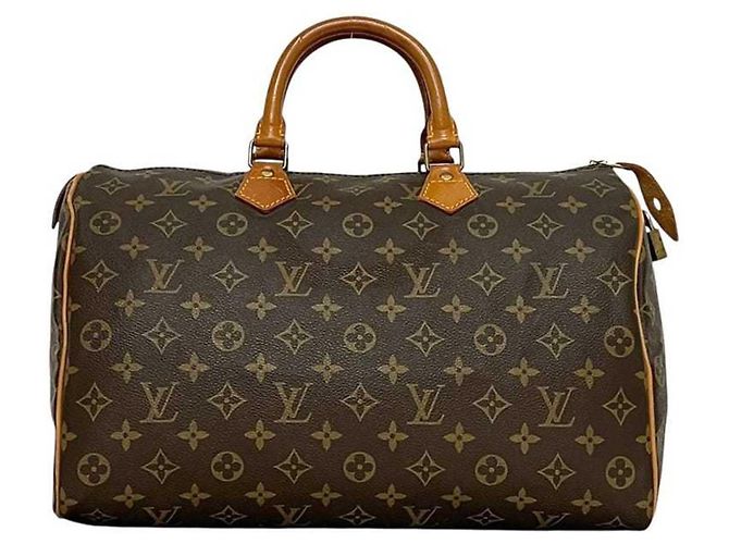 Borsa Boston Louis Vuitton Speedy 35 Marrone - vista 2