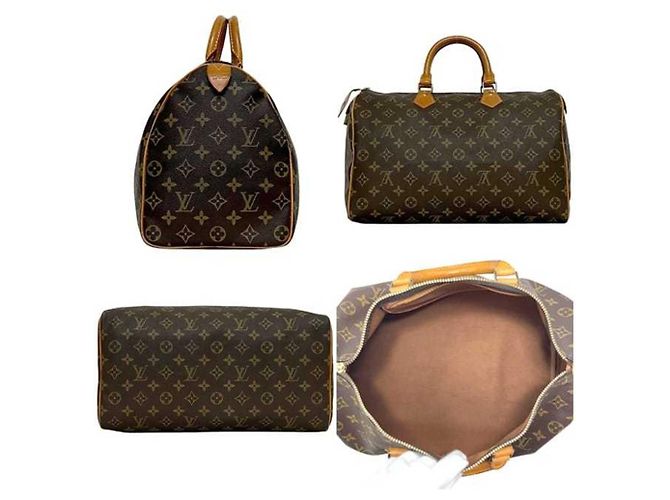 Borsa Boston Louis Vuitton Speedy 35 Marrone - vista 3
