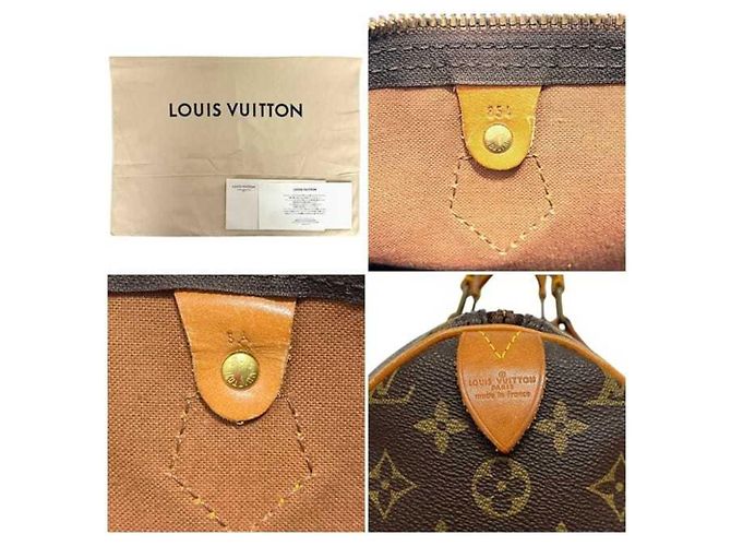 Borsa Boston Louis Vuitton Speedy 35 Marrone - vista 4