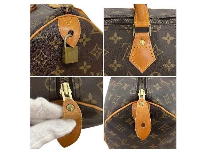 Borsa Boston Louis Vuitton Speedy 35 Marrone - vista 5
