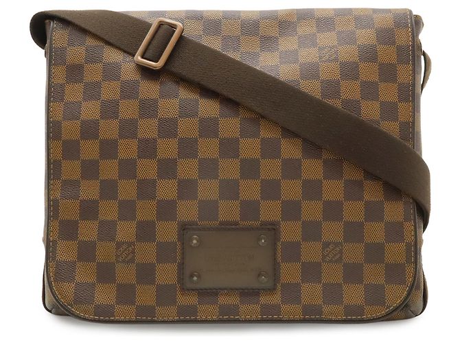 Borsa a Spalla Louis Vuitton Damier Brooklyn MM Marrone Damier ebene - vista 2