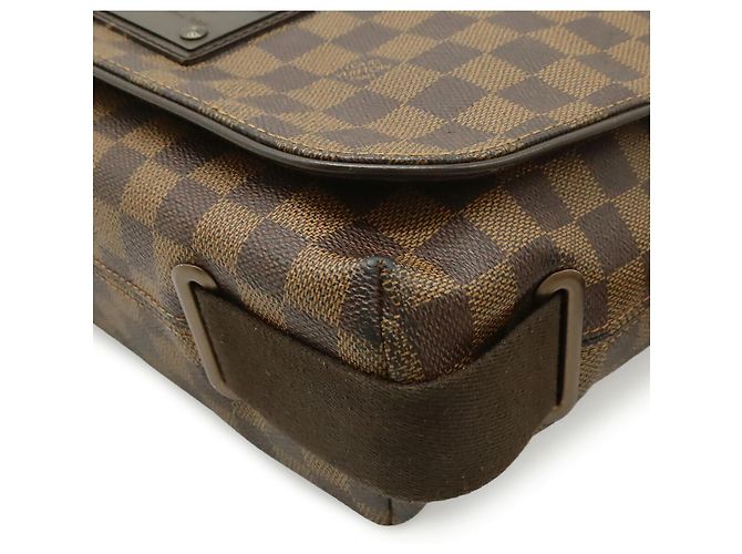 Borsa a Spalla Louis Vuitton Damier Brooklyn MM Marrone Damier ebene - vista 4