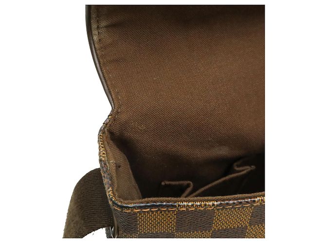 Borsa a Spalla Louis Vuitton Damier Brooklyn MM Marrone Damier ebene - vista 8