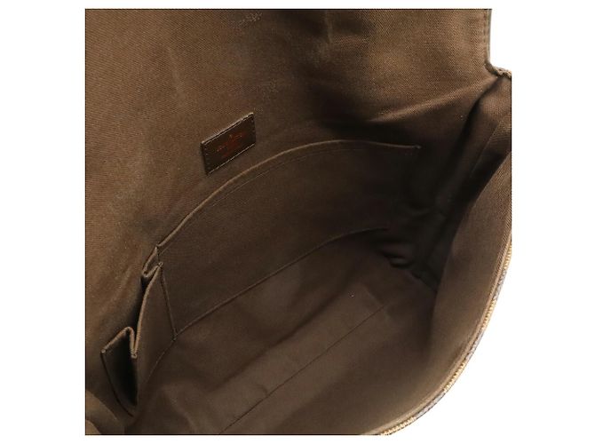 Borsa a Spalla Louis Vuitton Damier Brooklyn MM Marrone Damier ebene - vista 9