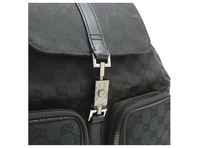 Zaino Gucci GG Canvas Jackie Line Nero - vista 10