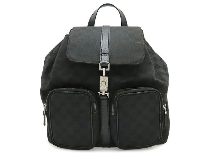 Zaino Gucci GG Canvas Jackie Line Nero - vista 2