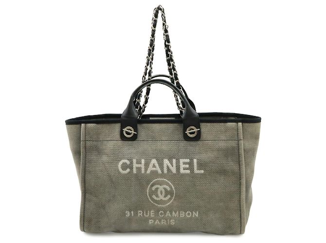 Chanel Deauville Tote GM Tasche Braun Schwarz - Ansicht 2