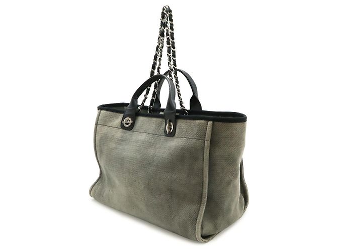 Chanel Deauville Tote GM Tasche Braun Schwarz - Ansicht 3