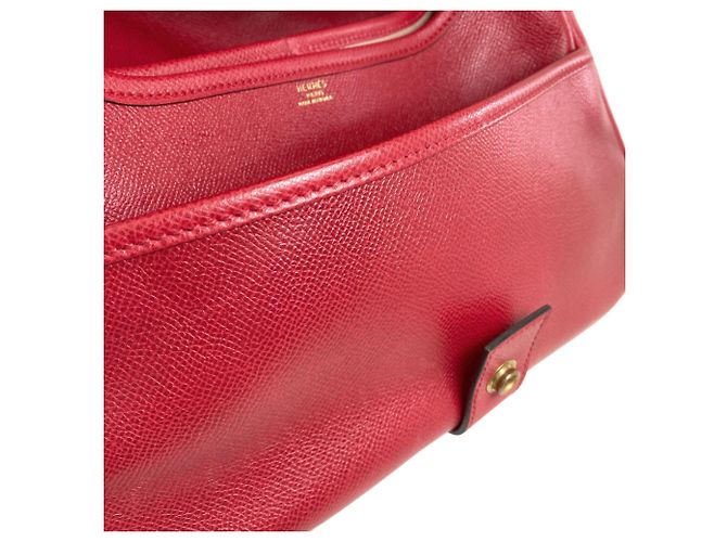 Hermès Sac à épaule Hermes Noumea Gold Hardware Rouge - vue 10
