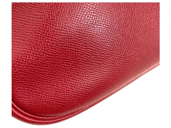 Hermès Sac à épaule Hermes Noumea Gold Hardware Rouge - vue 12