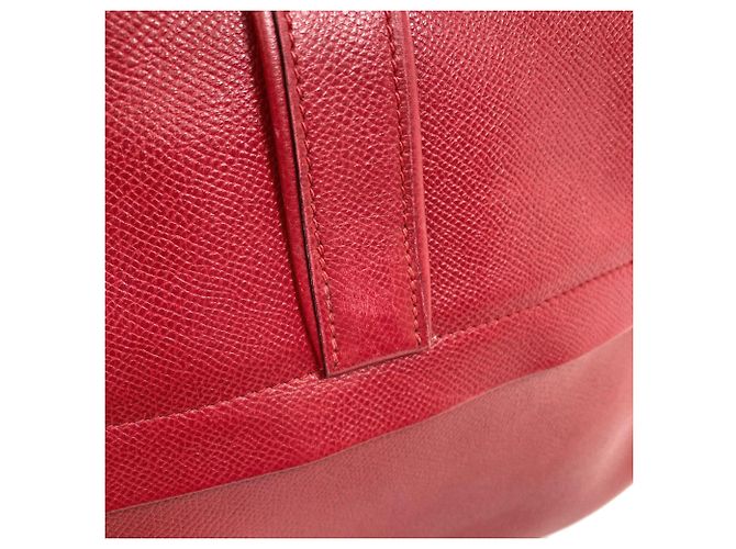 Hermès Sac à épaule Hermes Noumea Gold Hardware Rouge - vue 13